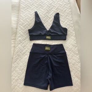 DAILY DRILLS Biker Short & Bra Set! Size Medium! Worn twice, great condition! 💕